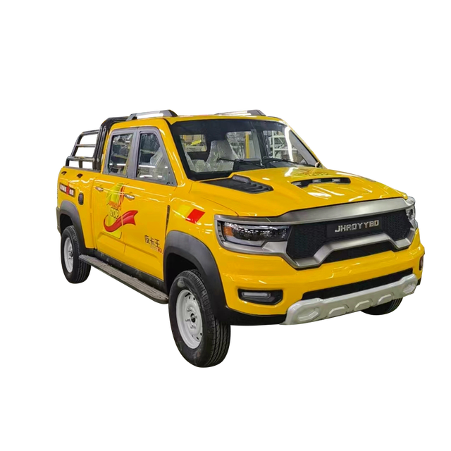 New AWD EV 4x4 Mini Pickup Truck 5 Seater Cargo Bed Low Speed Utility Vehicle for Farm & Hunting