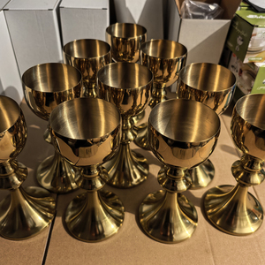 Calice Design Classique Plaqué Or pour Culte Domestique et Fournitures d'Église - Product Image 5
