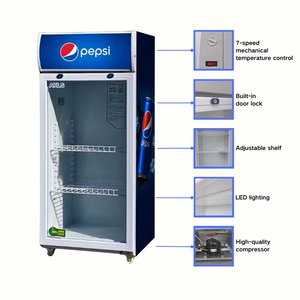 Nhà máy-trực tiếp dọc kính-cửa nước giải khát Tủ lạnh-tùy chỉnh logo <span class=keywords><strong>Coke</strong></span> Cooler với máy nén - Product Image 2