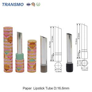 Contenant pour baume à lèvres, écologique, cylindre, tube de rouge à lèvres en papier rose, contenant pour baume à lèvres - Product Image 2