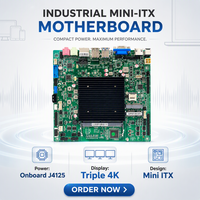 Промышленная материнская плата Mini ITX с прямой поставкой от производителя, процессором Gemini Lake J4125/J4105, DDR4, 3-портовым дисплеем, 6 COM-портами