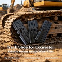 Chaussure de chenille de remplacement pour excavatrice, pièces de train de roulement en acier forgé, traitées thermiquement, pour l'exploitation minière et la construction