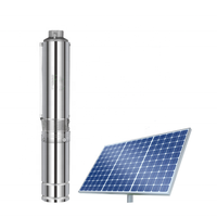 Pompe à eau solaire de haute qualité, système de pompe submersible solaire pour l'abreuvement des puits et l'approvisionnement en eau.