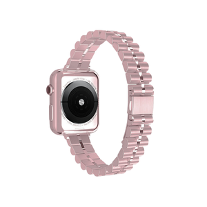 Correa de reloj de acero inoxidable de lujo dorada personalizada Coolyep para <span class=keywords><strong>Apple</strong></span> <span class=keywords><strong>Watch</strong></span> correa de acero inoxidable para iWatch Series 7 6 5 4 3 <span class=keywords><strong>2</strong></span> 1 SE - Product Image 3