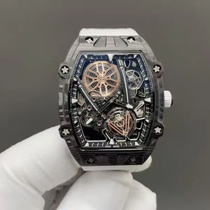 Reloj Mecánico Automático de Moda, con Correa de Goma, Estilo Hip Hop Deportivo de Lujo, Ultrafino de 7.8mm, Rectangular, de Fibra de Carbono de Alta Calidad - Product Image 1
