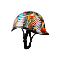 Casque de moto demi-coque style Hawk, compact et léger, ouvert, pour moto vintage