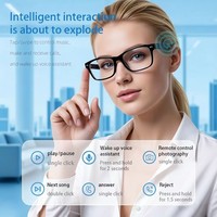 Lunettes Intelligentes Sportives à Moule Exclusif, Traduction IA, Commande Vocale, Lecteur de Musique Sans Fil, Réduction du Bruit, Conception Ergonomique