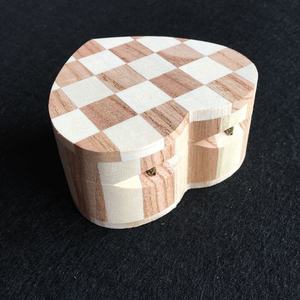 Scatola di legno a forma di <span class=keywords><strong>cuore</strong></span> di immagazzinaggio del supporto del regalo dell'anello dei gioielli di nozze a buon mercato all'ingrosso - Product Image 3