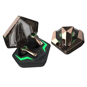 Auriculares inalámbricos 5,0 con Control táctil TWS, cascos deportivos impermeables RGB para Gamer