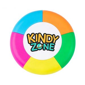 Wholesale Customizable Logo Ring-Shaped Fluorescent Plastic <b>Kids</b> Highlighter with Oblique Brush Tip Packaged in Sets - Product Image 2
