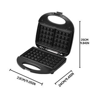 Piastra Elettrica WndSeven Mini per <span class=keywords><strong>Waffle</strong></span> e Tostiera per Sandwich con Doppio Riscaldamento e Funzione Mantenimento Calore 750W - Product Image 2