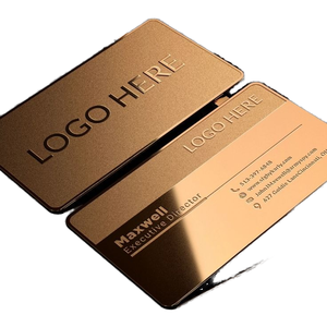 Tarjeta de Visita Metálica de Acero Inoxidable NFC de 13.56MHz Personalizada con Chip 1K para Membresías Duraderas y Pagos en Hoteles - Product Image 1