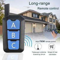 Télécommande longue portée clonée 315 MHz 418 MHz 430 MHz 433 MHz avec antenne de 21 cm, adaptée aux portes de garage, aux barrières