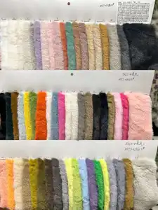 Plush Fabric Factory Wholesale Solid Color Faux Fur Fabric Rabbit Plush Fabric For Garment Bag Home Textile