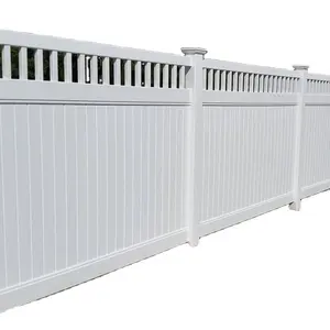 High Quality cheap 6*8 ft gary vinyl fence panel kit Easily Assembled fence pvc privacy vinyl closed panel fences