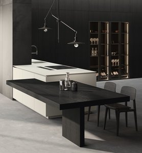 Mueble de Cocina Moderno con Puerta y Panel de MDF en Acabado de Madera Oscura para Uso en Hogares Contemporáneos - Product Image 4