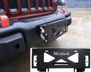 Pare-chocs avant de haute qualité avec cadre de plaque d'immatriculation rétractable et corde de treuil en plastique, pièces de carrosserie assorties pour les automobiles Wrangler <span class=keywords><strong>JL</strong></span> - Product Image 6