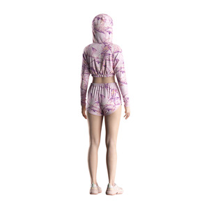 Sweat à capuche de pêche pour femme, manches longues, coupe courte, anti-transpiration, respirant, pour l'été, style streetwear - Product Image 4