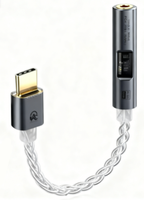 Décodeur audio USB C HiFi YUCHEN YC-23BA-1 de qualité supérieure, amplificateur avec prise casque 3,5 mm pour le jeu, la musique et le streaming, noir