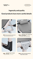 Cama de Campaña Plegable y Portátil con Marco Metálico y Material Oxford, Reclinable en 4 Posiciones, para Hospital, Sala de Estar y Uso en Exteriores