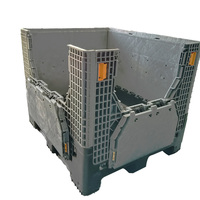 Caisses de palettes en plastique pliables robustes 1200x1000, empilables, bacs pliables en plastique pour usage industriel