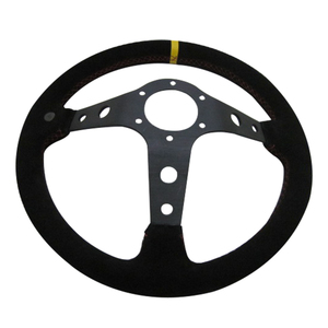 Volante Universale in Pelle Scamosciata da 14'' (350MM) per Corse e Drift con Clacson - Product Image 3