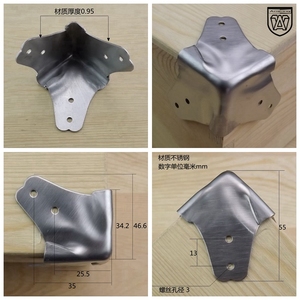 ขายึดมุมสามด้านสแตนเลสสำหรับงานไม้สำหรับกล่องลำโพง - Product Image 4