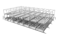 Système de tables hydroponiques pour micro-pousses avec bacs de culture par inondation