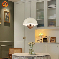 Lustre suspendu en forme de bourgeon de fleur à LED noir et blanc, salon, cuisine, chambre à coucher, lustre à capteur, restaurant européen, lampes de bar