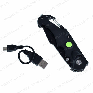 Le plus récent <span class=keywords><strong>6</strong></span> en 1 couteau tactique survie chasse poche extérieur pliant <span class=keywords><strong>EDC</strong></span> Multitool USB Charge lampe de poche LED brise-vitre - Product Image 6