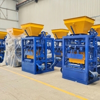 Machine à fabriquer des blocs de briques creuses en ciment, semi-automatique, contrôlée par PLC, avec boîte de vitesses, facile à utiliser