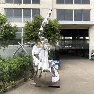 Escultura Metálica de Acero Inoxidable Art Deco de Gran Tamaño, de Lujo, para Exteriores, Resistente al Agua, para Montar en el Suelo - Product Image 3