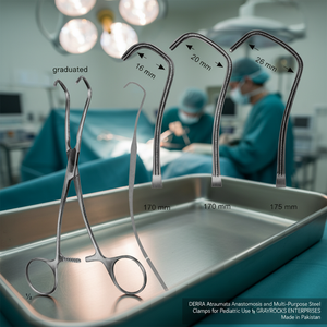 Derra atraumata anastomosis และที่หนีบเหล็กอเนกประสงค์สำหรับใช้ในเด็กโดยกิจการสีเทาหินผลิตในปากีสถาน - Product Image 3
