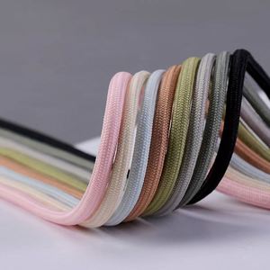 Lacets ronds en polyester haute résistance à tissage dense de 5 mm, couleur unie, pour Y-eezy 350 V2, bottes Martin, chaussures de sport décontractées - Product Image 2