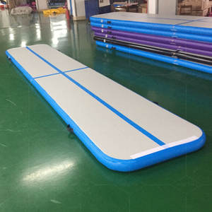 20 'Pieds <span class=keywords><strong>Tapis</strong></span> Airtrick Gonflables Air Track <span class=keywords><strong>6m</strong></span> <span class=keywords><strong>Tapis</strong></span> de Sol avec Pompe à Air Électrique pour Usage Domestique/Formation/Cheerleading/Plage - Product Image 1