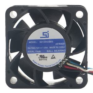 SJ 24V 48V DC12V 1.05A CE AC 4028 40X40X28MM 4CM de alta velocidade controlador de freqüência variável forte 4 fios SD120428BS ventilador de refrigeração - Product Image 1