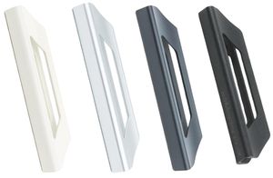 Manija de <span class=keywords><strong>aluminio</strong></span> Manija de <span class=keywords><strong>puerta</strong></span> corredera de vidrio para veranda/manija de <span class=keywords><strong>puerta</strong></span> autoadhesiva blanco mate para pared corredera de vidrio, 150x36mm - Product Image 2