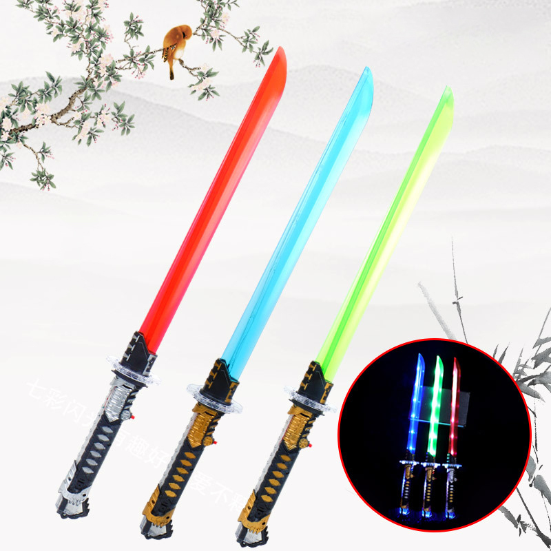 Горячая Распродажа, выдвижная игрушка, двухсторонний меч, единорог, Детский Меч, смешанные цвета, светодиодные мечи