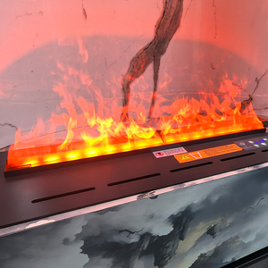 <span class=keywords><strong>Cheminée</strong></span> d'intérieur moderne autoportante à vapeur d'eau avec humidificateur à flamme LED 3D avec design en acier et <span class=keywords><strong>bois</strong></span> pour hôtels - Product Image 1