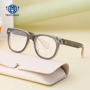 Teenyoun 2024 Trendy Women Retro Square Glasses Frame Eyewear Rectangle Spectacle Eyeglasses Optical