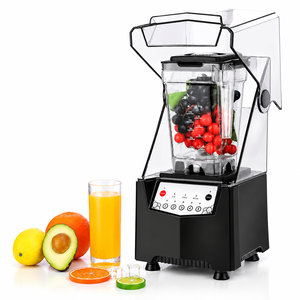 Licuadora multifunción de gran capacidad con cubierta insonorizada para batidos y hielo picado en cafeterías y bares - Product Image 1
