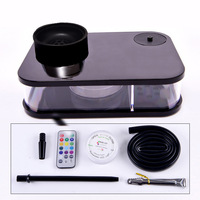 Échantillon gratuit vente en gros LED narguilé Shisha boîte colorée fumer Chicha narguilé carré Sheesha narguilé portable avec lumière LED