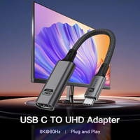 UNIEAN HD 0,2 M Tipo C a 8K 4K UHD Cable adaptador Usb 3,2 C a UHD 60Hz Cable de puerto de pantalla para Macbook al por mayor