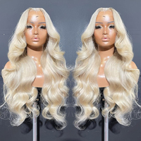 Perruque en cheveux humains Remy longs, transparente HD, blond miel, sans colle, en dentelle, vente en gros
