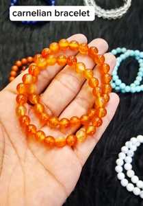 Pulsera de Cuentas de Ámbar Báltico Natural, Collar con Colgante Redondo Naranja, Joyería para Cantar - Product Image 6