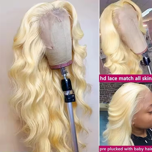 Pelucas de Cabello Virgen Brasileño YUNSEN al por Mayor, Liso Rubio Miel 613, Densidad 250, 13x6 HD Transparente para Frente de Encaje Doble - Product Image 4