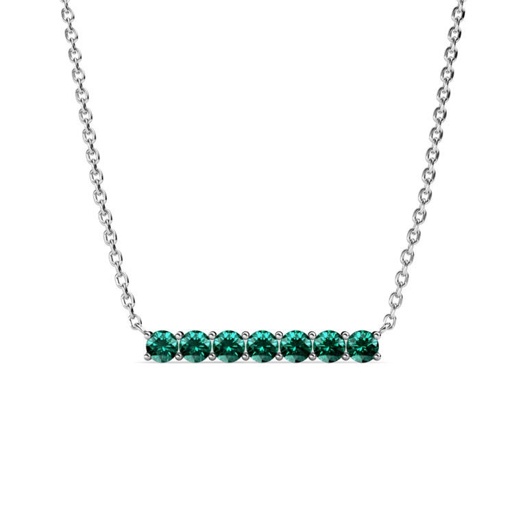 May Emerald Brass Necklace