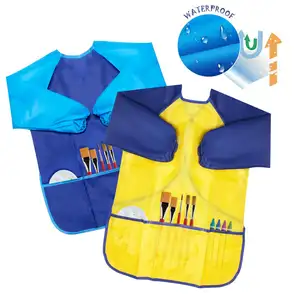 1 pièces Enfants École Smock pour <span class=keywords><strong>Peinture</strong></span> garçon et fille Portative Imperméable À Manches Longues Enfant Tablier D'art - Product Image 1