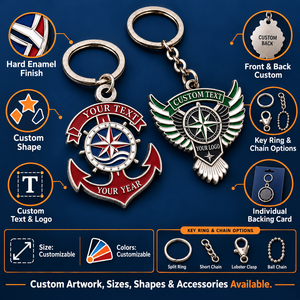 Llaveros Personalizados de Esmalte Suave Chapados en Oro con Logotipo Metálico en Relieve, Regalos Promocionales, OEM, ODM - Product Image 4