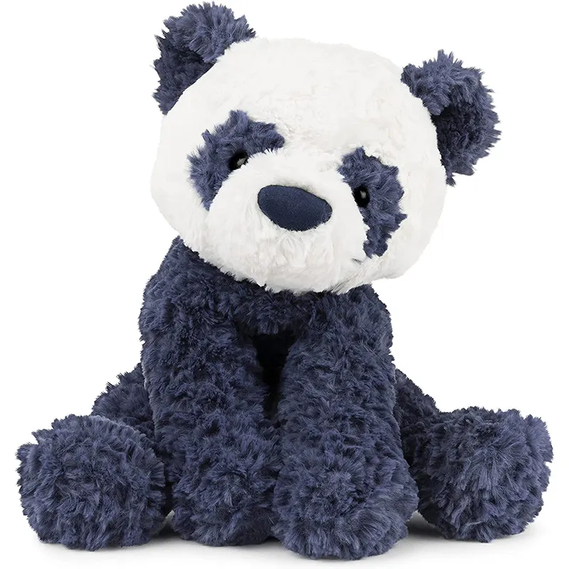 Factory Custom Plush Doll Soft Microwavable Stuffed Animal Cute Navy Blue Panda Plush Toy